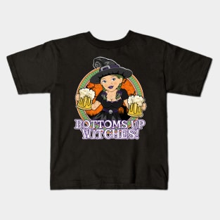 Bottoms Up Witches Kids T-Shirt